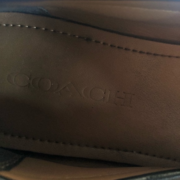 Coach embossed leather Olive loafers - Picture 9 of 10